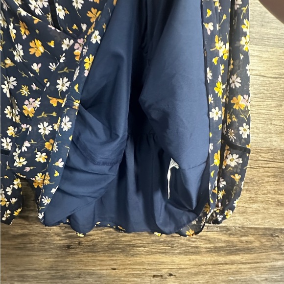 Madewell Yellow and Blue Peplum Blouse - Picture 9 of 11